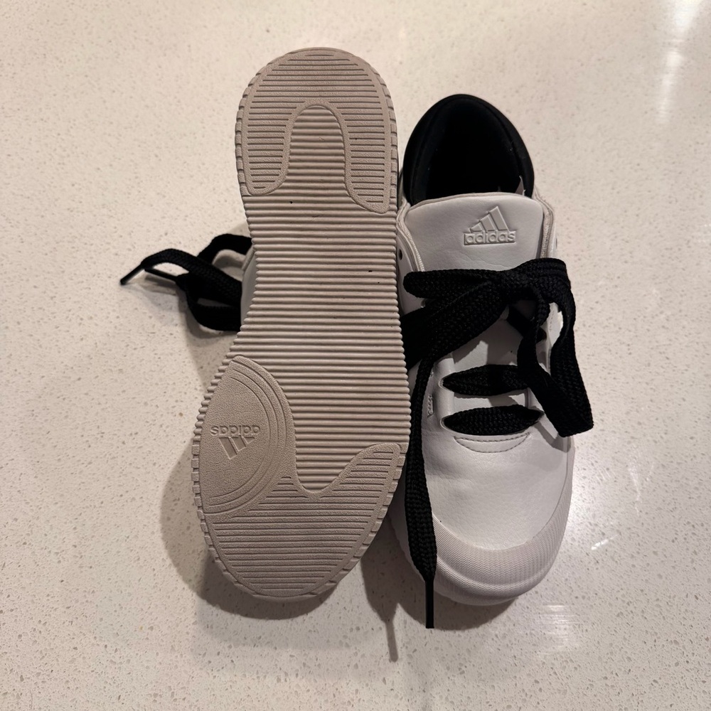 Adidas Osade Platform Sneaker White Black Chunky Court Low Top Sz 6.5 - Picture 5 of 6